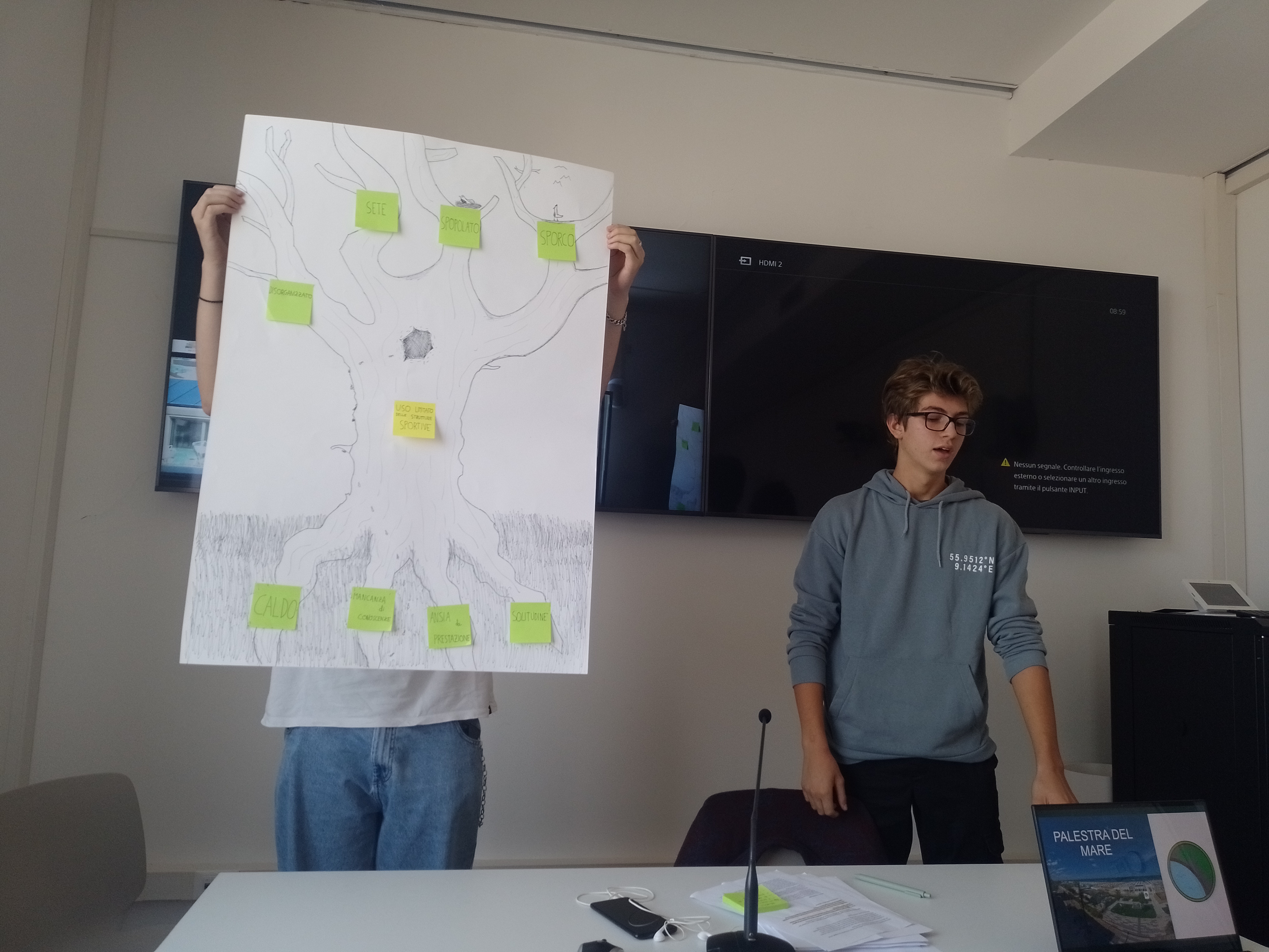 A student is showing their visions