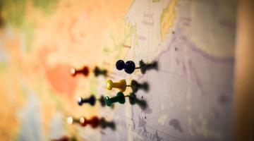 Map with pins