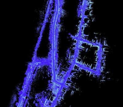 Specific streats in burgas from above, as they have been mapped with the 3D scanner